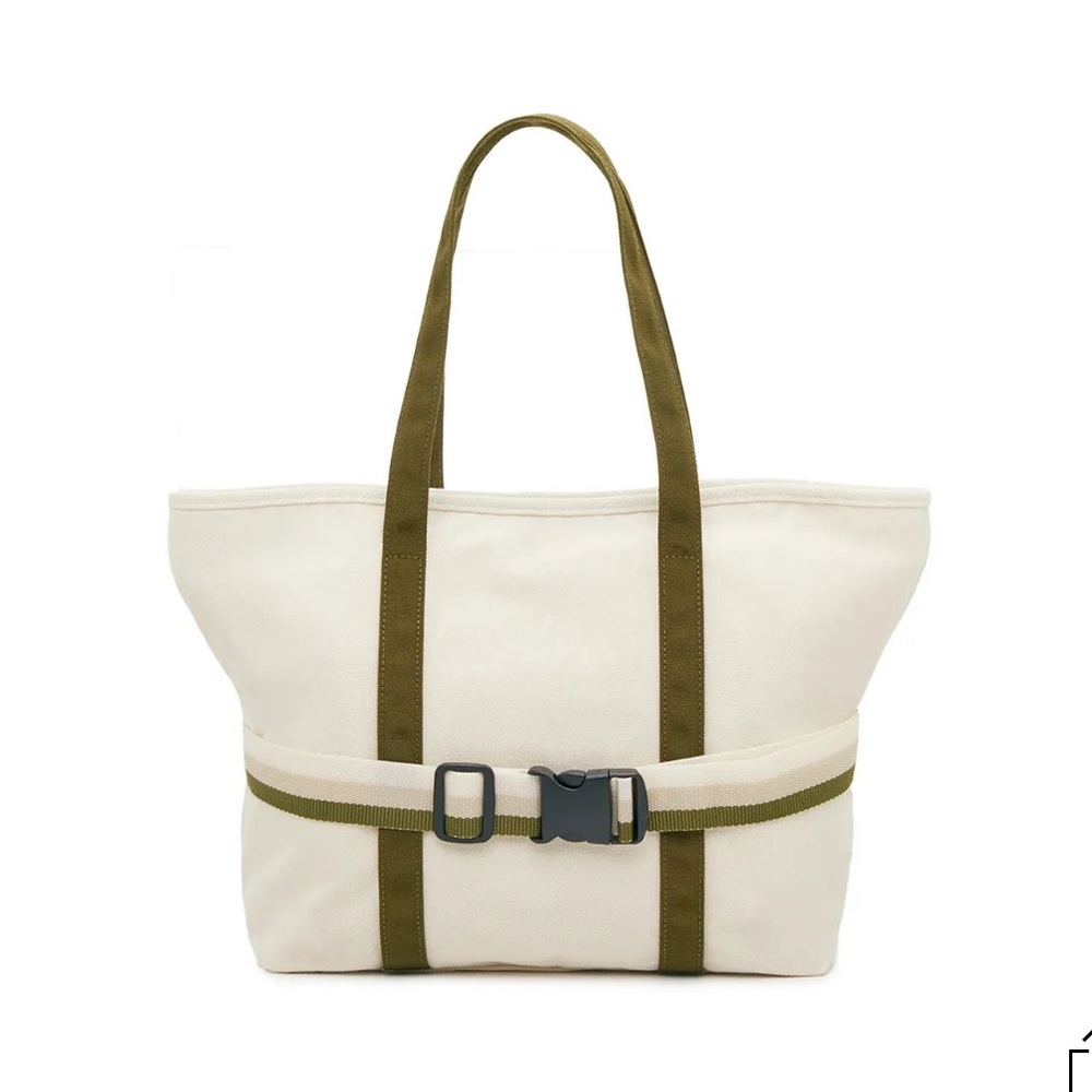 NWT Canvas Tote with Travel Band